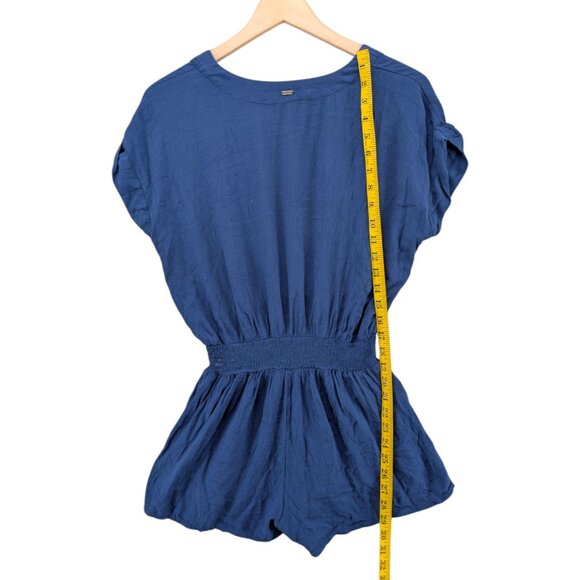 ONeill Clyde Romper Womens Blue Viscose V Neck 2" Swim Cover Up Size S - Picture 4 of 9